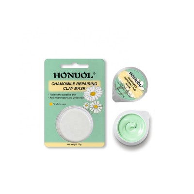 Private Label 10g Automatic Mini-packing Portable Organic Chamomile Repairing Mud Clay Face Mask OEM