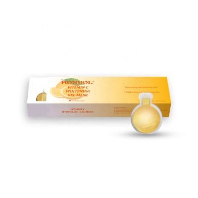 Private Label Custom Automatic Mini-packing Portable Vitamin C Whitening Gel Face Mask with Paper Box Solution