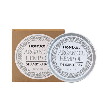 Private Label Natural Organic Argan Oil and Hemp Oil Nourishing Solid Shampoo Bar for Normal-Dry Hair