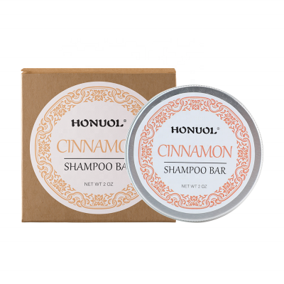 Private Label Natural Organic Handmade Cinnamon Renewing Solid Shampoo Bar for Hair